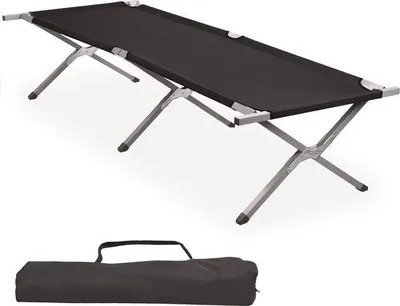 Produktbild von Famanu Feldbett für Camping und Garten - Belastbar bis 180 kg, 190 x 74,5 cm, mit Tragetasche