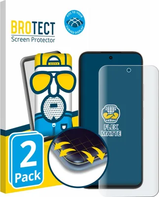 Produktbild von 2x BROTECT Fullscreen Schutzfolie für Oppo A6c Displayschutz Folie Fullcover Matt Entspiegelungsfolie