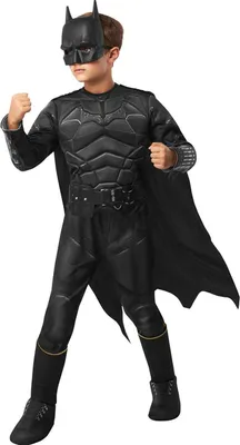 Produktbild von Rubies Deluxe Batman Kinderkostüm für Jungen und Mädchen – The Batman Filmversion