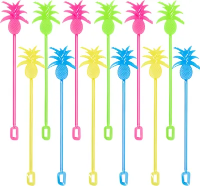 Produktbild von Neon Cocktail Stäbchen "Ananas" | 12 Stk