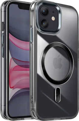Imagen del producto de Avizar, funda MagSafe para Apple iPhone 11, cristal de color, negra