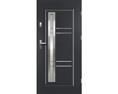 Obrázok produktu pre Vchodové dvere oceľové Apollo P55 80 Ľ antracit otváranie von
