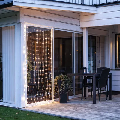 Zdjęcie produktu dla Kurtyna Led SHERRIE 1x2 m biała ciepła zewnętrzna