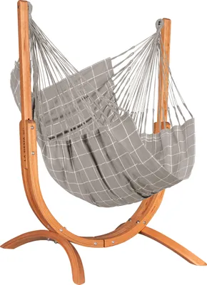 Produktbild von La Siesta Hängesessel Udine Outdoor Almond -  wetterresistent mit Eucalyptus-Gestell
