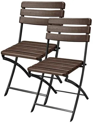 Produktbild von Garden Pleasure Klappstuhl TABORA, Holz-Optik, 2er Set - mit handlichem Faltsystem