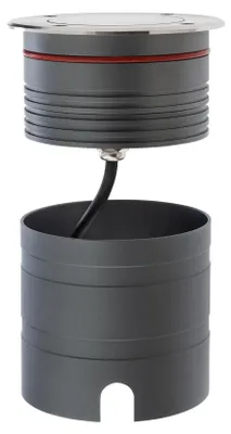 Productafbeelding van ARELUX XGROUND, inbouwspot, rond, 5x2W, 24V DC, kleurweergave >80, IP67, 2+2+2 graden, geschikt voor gebruik in een zeemilieu - 2700K