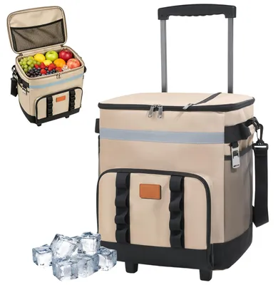 Productafbeelding van Koelbox met wielen, 40L, geïsoleerd, voor camping en picknick