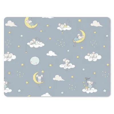 Produktbild von MuchoWow® Mauspad Mousepad Maus - Mond - Muster 40x30 cm - Mousepads - Maus Mat - Pad - Mausunterlage - Anti Rutsch