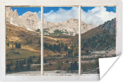 Produktbild von MuchoWow® Poster Aussicht - Natur - Berge 60x40 cm - Schlafzimmerdekoration