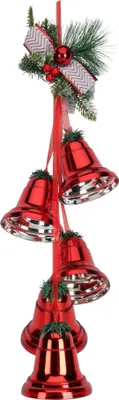 Productafbeelding van Kerstklokken, decoratief, rood, 25x75 cm