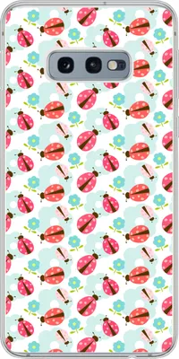 Produktbild von MuchoWow® Handyhülle Schutzhülle Hülle für Telefoonhoesje Samsung Galaxy S10e Mädchen - Marienkäfer - Blumen - Muster - Mädchen - Kinder - Kinder Silikon Softcase Handy Hülle - Handy