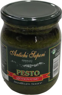 Obrázok produktu pre Antichi Sapori Bazalková omáčka Green Pesto Rosso 500g