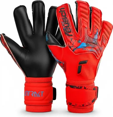 Imagen del producto de Guantes de portero Reusch Attrakt Gold X Evolution Cut, con excelente agarre y corte con costuras externas, talla 8