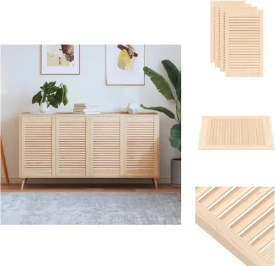 Obrázek produktu pro vidaXL Dvířka skříněk se žaluziovým designem 4 ks 69x39,4 cm masiv - Dvířka skříněk