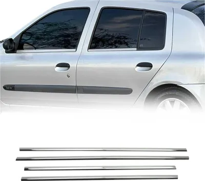 Zdjęcie produktu dla Listwy okienne do Renault Clio 1998-2005 stal nierdzewna chrom 4szt