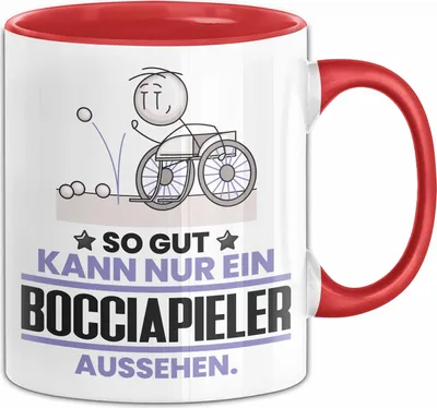 Produktbild von Bocciapieler Geschenk Tasse So Gut Kann Nur Ein Bocciapieler Aussehen Geschenkidee Kaffee-Becher (Rot)