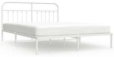Obrázek produktu pro vidaXL Postel s čelem kovová bílá 180x200 cm