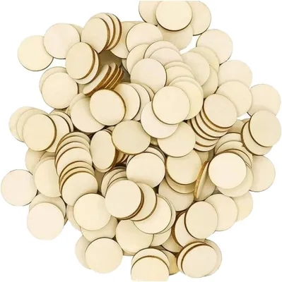 Produktbild von Holzscheiben 2,5 cm, 200 Stück, rund, unbehandelt, zum Basteln