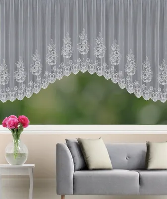 Produktbild von Fertigstore C-Bogen "Florentina" mit Kräuselband - Größe (HxB): 125x300cm Weiß