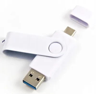 Produktbild von MemoRabbit Twister USB-Stick 64GB USB-C Weiß