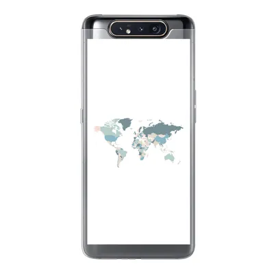 Produktbild von MuchoWow® Handyhülle Schutzhülle Hülle für Samsung Galaxy A80 Weltkarte - Pastell - Länder Silikon Softcase Handy Hülle - Schutzdeckel