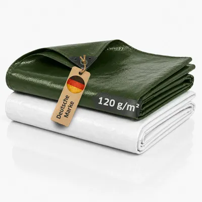Produktbild von NOOR Abdeckplane HOBBY - 120g/m² - 6x8 m - Grün  - Gewebeplane mit Ösen - wasserdichte Plane für Heim & Garten - UV-resistent & wetterfest