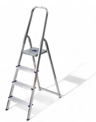 Immagine prodotto di Scala domestica professionale in alluminio con gradini e montanti - 4 gradini