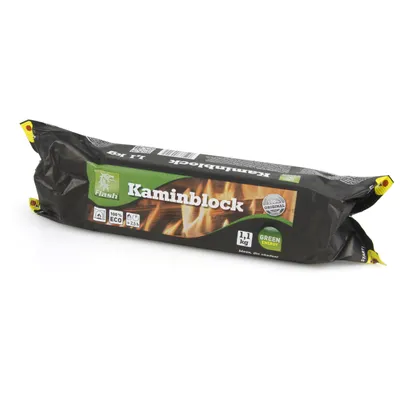 Produktbild von Kaminblock 1,1 kg aus Sägespäne & Pflanzenwachs