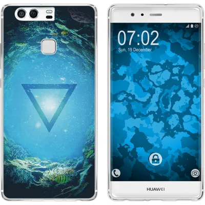 Produktbild von PhoneNatic Case kompatibel mit Huawei P9 Silikon-Hülle Element Wasser M4