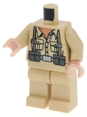 Produktbild von 1x Lego Torso Beine Minifigur Indiana Jones Soldat iaj006 970c00 973pb0133c01