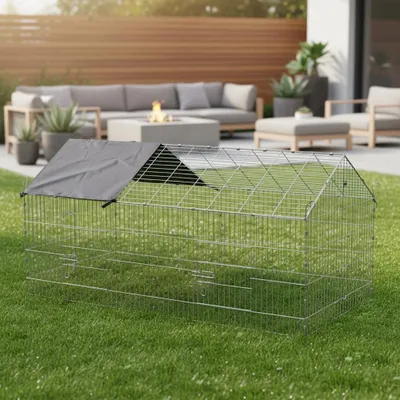 Produktbild von Melko Kaninchenstall Freigehege Sonnenschutz Freilauf Tierlaufstall Hasenkäfig