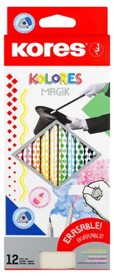 Image de Craie triangulaire Kores Kolores MAGIK - 12 couleurs
