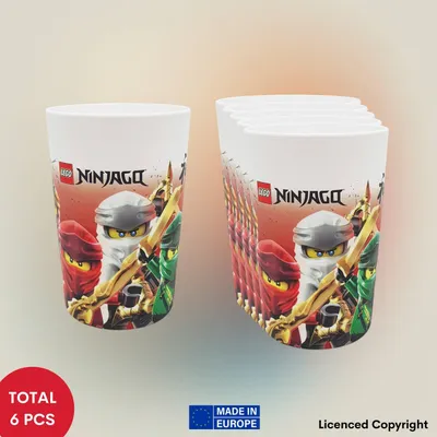 Produktbild von 6 Becher 230 ml wiederverwendbar Geburtstag Party Deko Motto Lego Ninjago