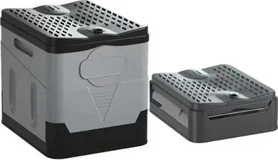 Obrázek produktu pro Přenosná toaleta, skládací design, vysoká nosnost, černá šedá