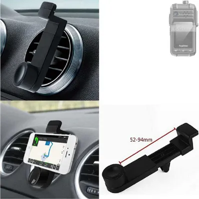 Produktbild von K-S-Trade Lüftungshalterung kompatibel mit RugGear RG440 KFZ-Halterung Autohalterung Handy-halterung Lüftungsgitter Lüftungsschlitze Schwarz