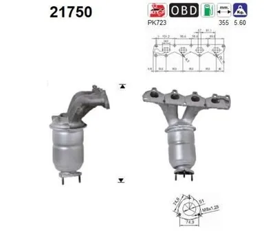 Produktbild von AS Katalysator Kat für OPEL Vectra C Caravan (Z02) 21750