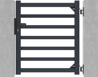 Produktbild von Gartentür aus aluminium 1m ANTELAO H.110cm grau