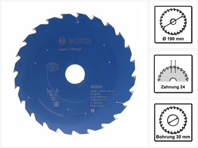 Obrázek produktu pro Bosch ‎2608644513, 19 cm, S karbidem wolframu (TCT), Bosch, 300 g, 1 kusů