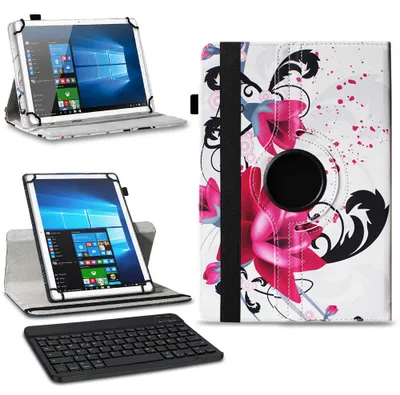 Produktbild von Tablet Tasche Tastatur Hülle für 10 10.1 Zoll Schutzhülle Case Bluetooth DrehbarFarben:Motiv 7