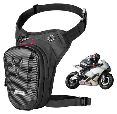 Produktbild von Beintasche Motorrad Schwarz Hartschale Verstellbar Wasserdicht Herren Damen
