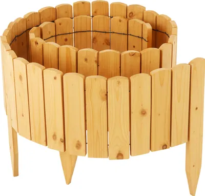 Zdjęcie produktu dla Relaxdays – obrzeże do grządek, długość 200 cm, elastyczne, wysokość widoczna: 30 cm, do wbicia, drewno, ogrodzenie grządek, obrzeże trawnika, jasnobrązowe