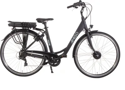 Produktbild von AMIGO Elektrische stadträder E-Alvor D1 28 Zoll 50 cm Damen 7G Felgenbremse Mattschwarz