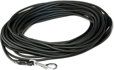 Produktbild von Mystique® Biothane Schleppleine rund 6mm Standard Karabiner schwarz 5m
