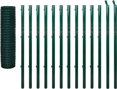 Produktbild von vidaXL Eurozaun Stahl 25 x 1,7 m Grün