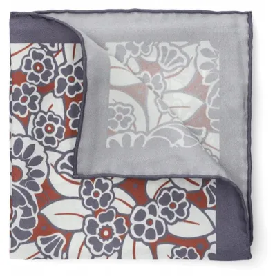 Produktbild von Lancerto 676 Einstecktuch Bunt Blumenmuster Seide
