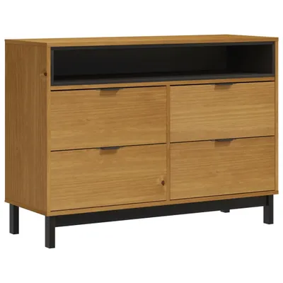 Zdjęcie produktu dla vidaXL Szafka z szufladami FLAM 110x40x80 cm lite drewno sosnowe