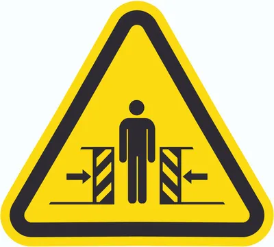 Produktbild von Achtung Quetschgefahr Symbol Aufkleber Dreieck D50mm