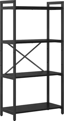 Image de Étagère vidaXL, aspect chêne noir, 60 x 30 x 120 cm, aggloméré