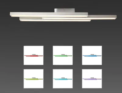 Produktbild von Brilliant LED Smart Deckenleuchte Sword Eisen 3 x 14W 3600lm RGBW 2700-6200K dimmbar Wiz-App Google Alexa