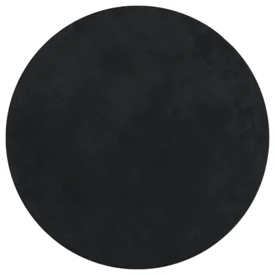 Immagine prodotto di vidaXL Tappeto HUARTE a pelo corto morbido e lavabile nero Ø 100 cm